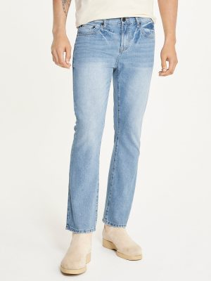 Light Wash Rigid Slim Boot Cut Jean
