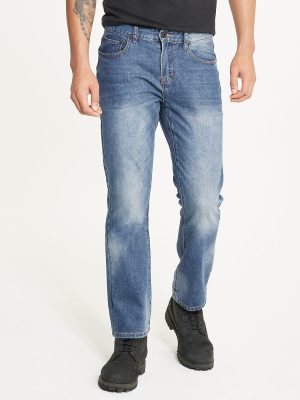 Indigo Wash Rigid Slim Boot Cut Jean