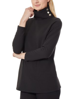 Long Sleeve Mock Neck Pullover