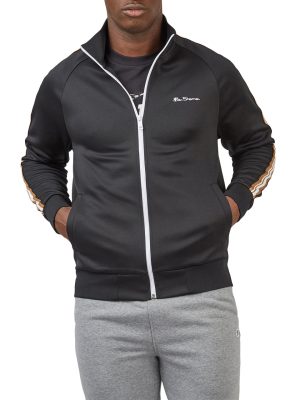 House Taped Track Jacket with Embroidered Logo