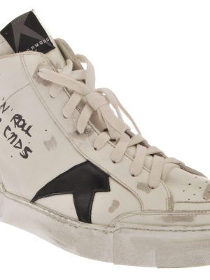 High Top Sneakers with Script Detail