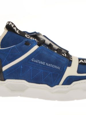 Low Top Blue Suede Trainer Sneakers