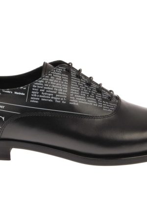 Vitello Newspaper Print Oxford Shoes
