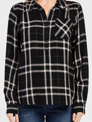 Brittina Long Sleeve Plaid Shirt