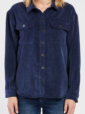 Carmele Long Sleeve Button Down Corduroy Jacket