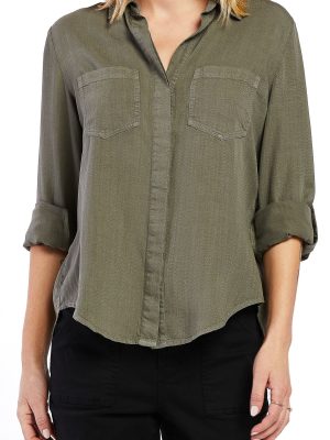 Riley Rolled Tab Sleeve Button Down Shirt