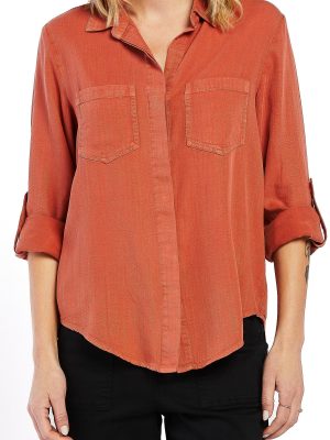 Riley Rolled Tab Sleeve Button Down Shirt