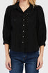 Teehan 3/4 Puff Sleeve Button Down Eyelet Shirt - Image 4