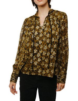 Rosalie Shirred Effect Cuff Sleeve Top