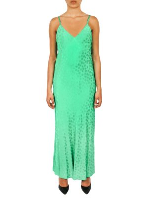 Tonal Patterned Charmeuse Dress