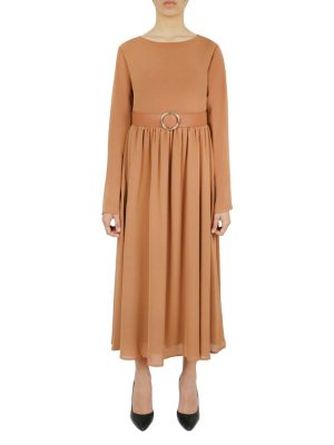 Belted Long Sleeve Dress