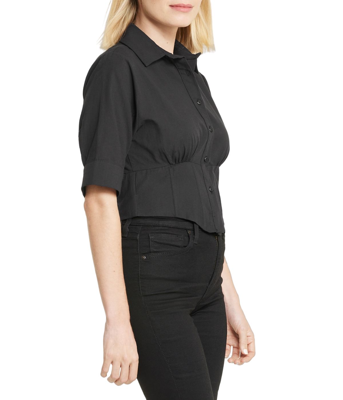 Cropped Corseted Shirt - Image 3