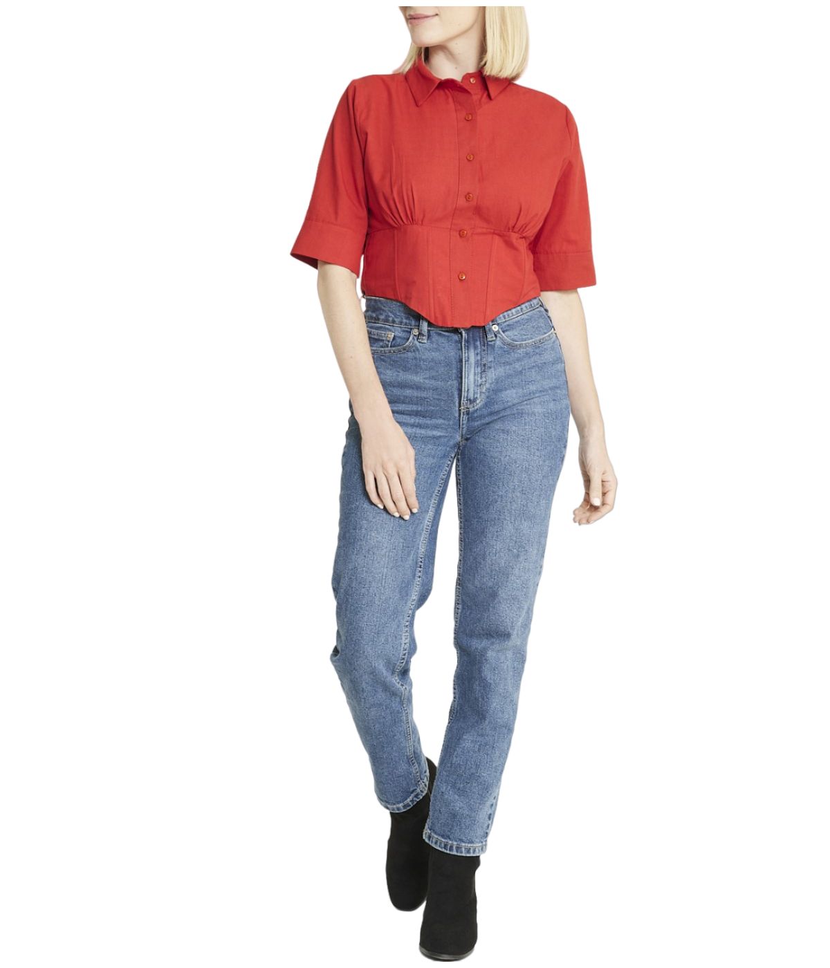 Cropped Corseted Shirt - Image 9