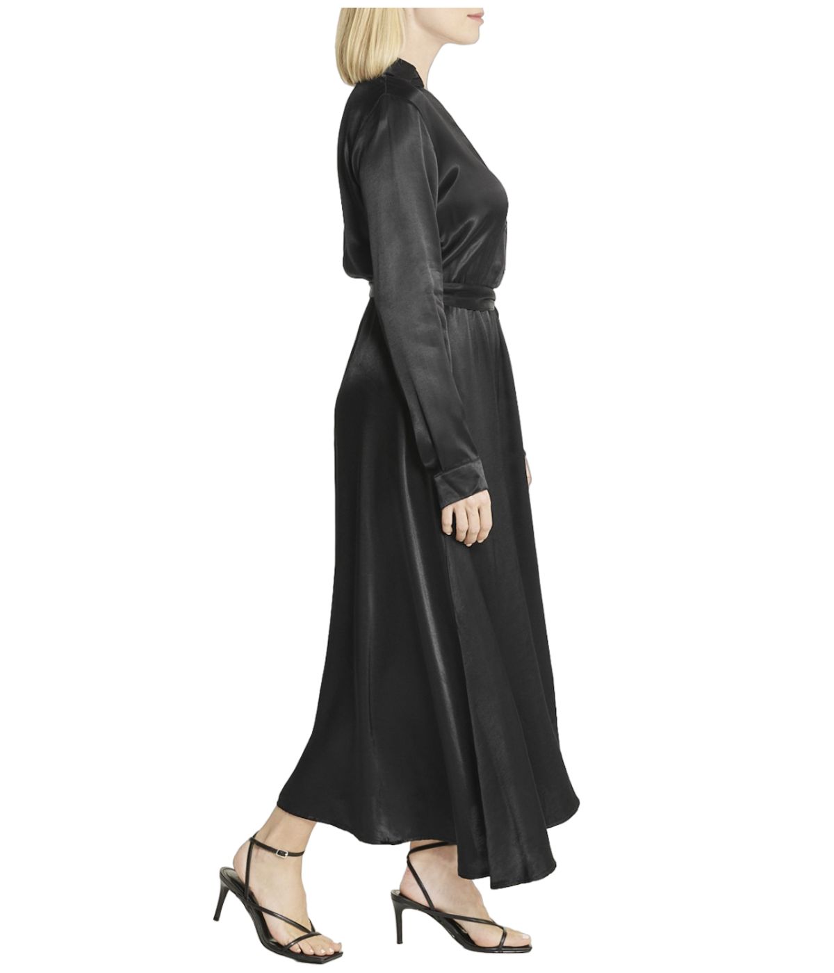 Satin Shirt Dress - Image 3