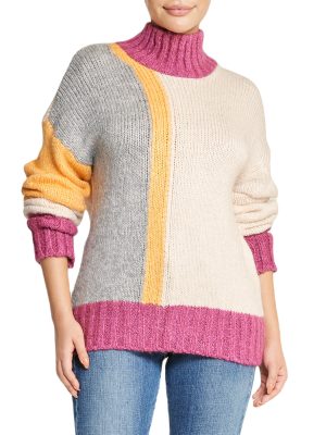 Color Block Tunic Sweater