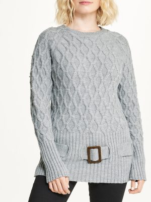 Diamond Belted Tunic Sweater