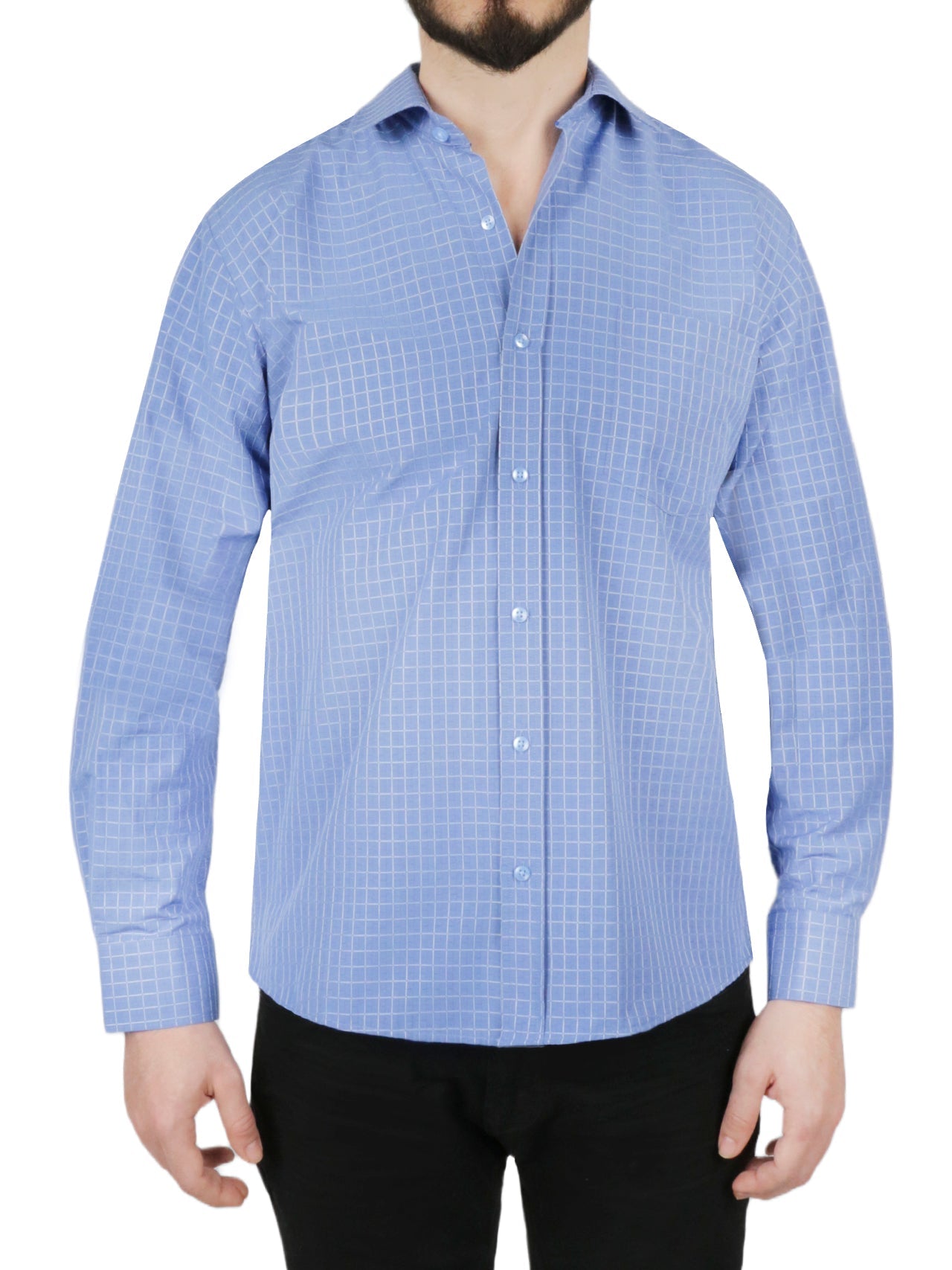 Solid Blue Dress Shirt - Image 2