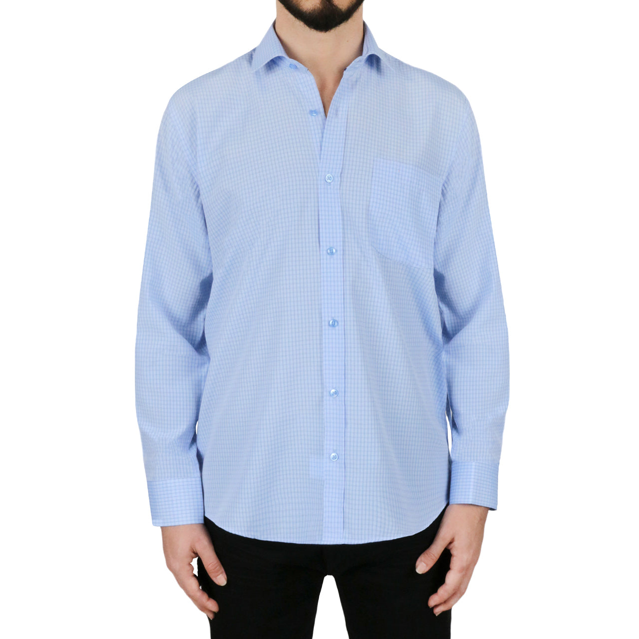 Solid Light Blue Dress Shirt - Image 2