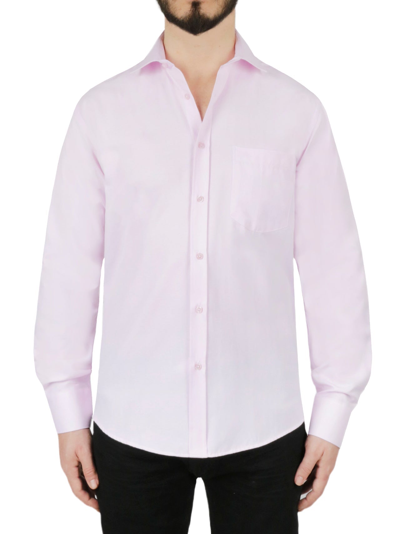 Solid Pink Dress Shirt - Image 3