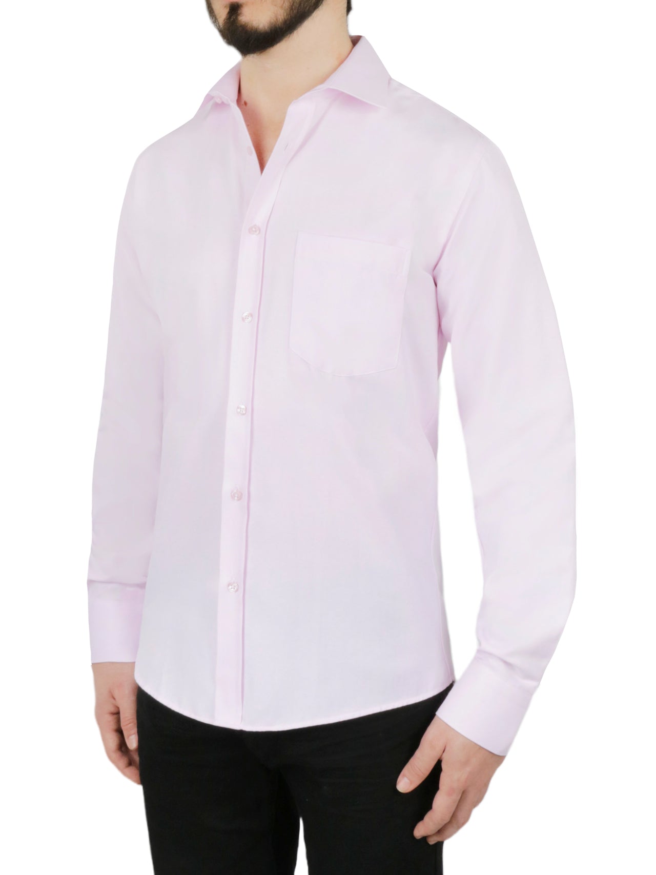 Solid Pink Dress Shirt - Image 2