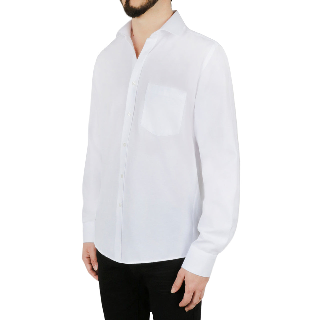 Solid White Dress Shirt - Image 3