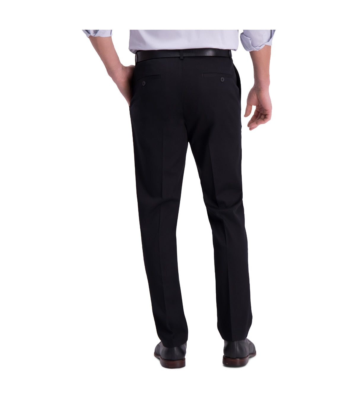 Haggar Men's Iron Free Premium Khaki-Slim/Straight Fit Black - Image 2