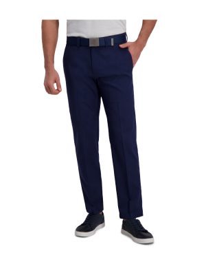 Haggar Men's Cool Right Performance Flex Pant-Straight Fit Midnight