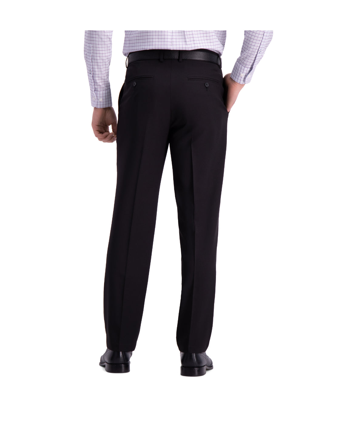 Haggar Men's Premium Comfort Dress Pant-Straight Fit Black - Image 2