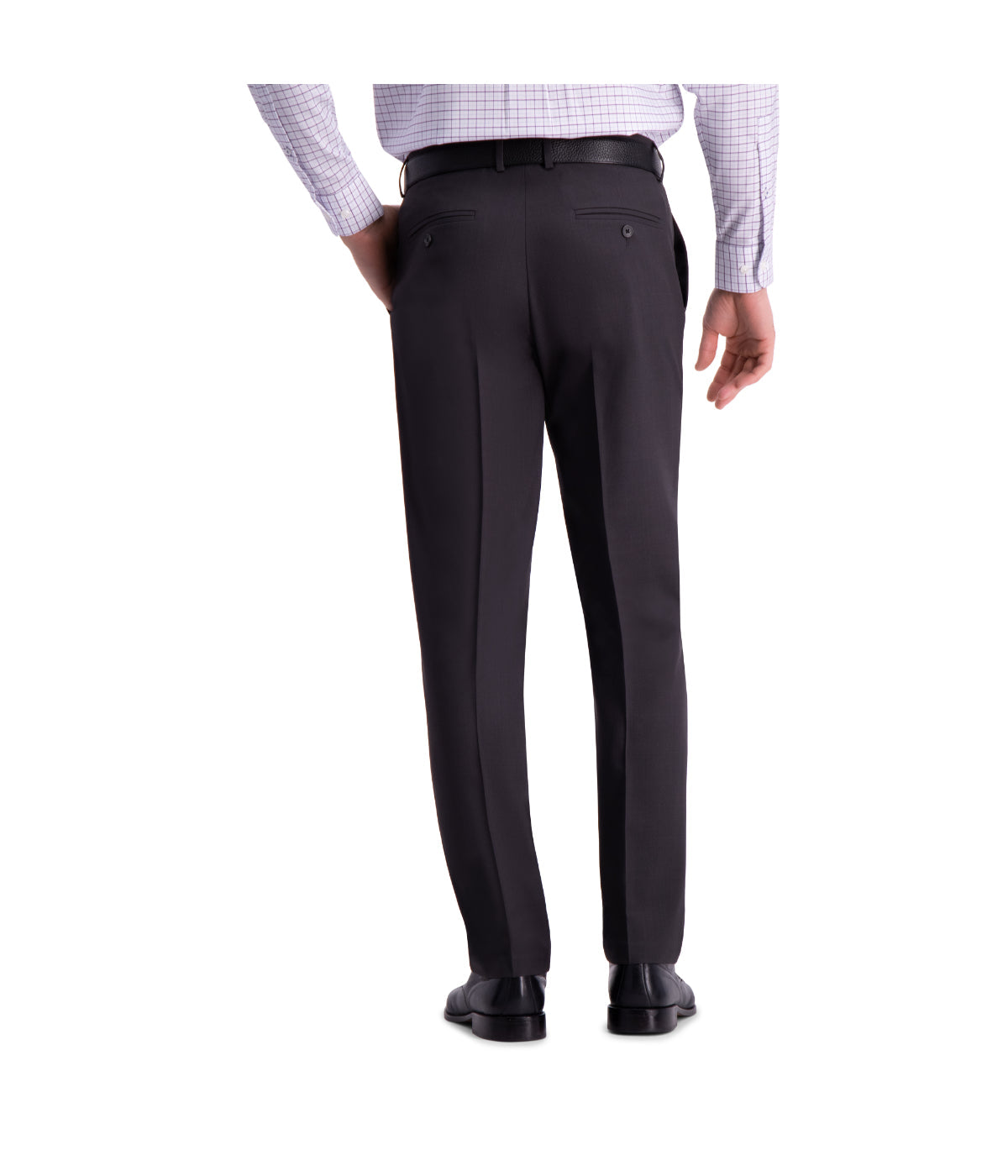 Haggar Men's Premium Comfort Dress Pant-Straight Fit Charcoal - Image 2