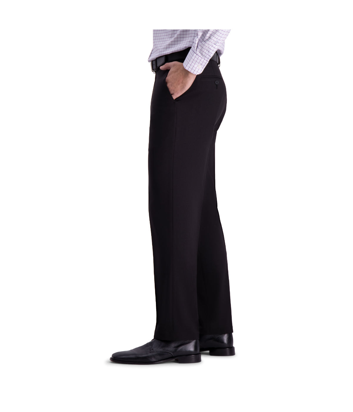 Haggar Men's Premium Comfort Dress Pant-Straight Fit Black - Image 3