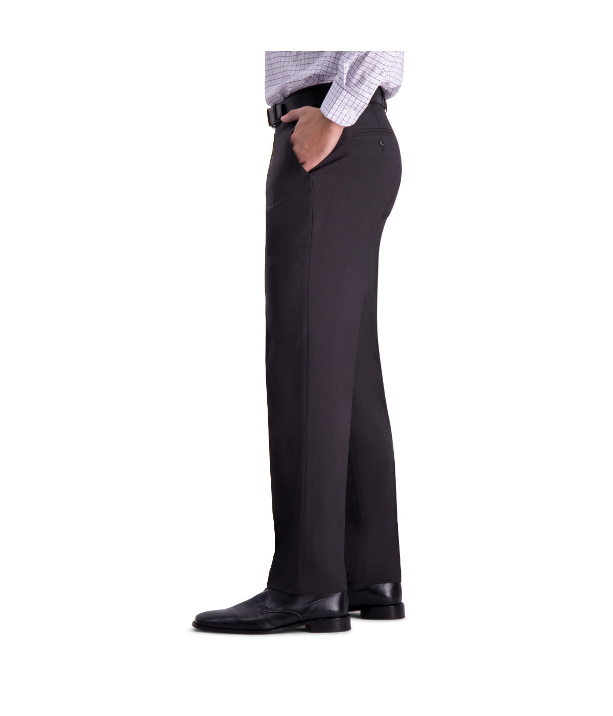 Haggar Men's Premium Comfort Dress Pant-Straight Fit Charcoal - Image 3
