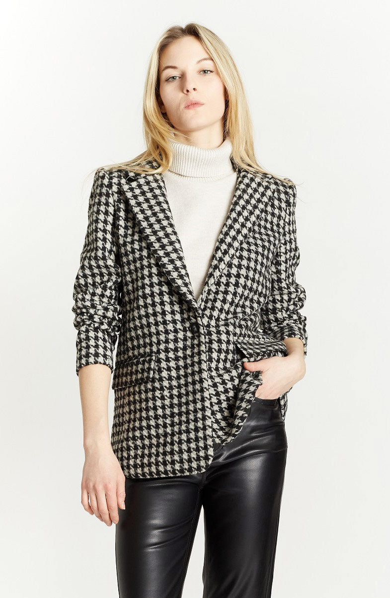 Boyfriend Blazer with Single Button Fastener - Image 2