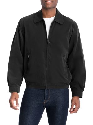 Light Weight Zip Front Golf Jacket Black