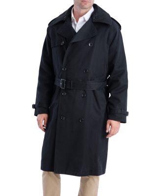 Iconic Double Breasted Trench Coat Black