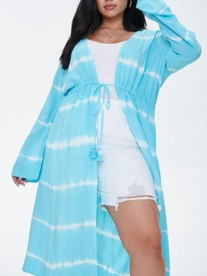 Plus Size Tie-Dye Kimono