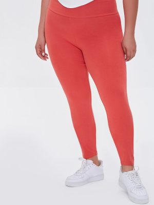 Plus Size Basic High-Rise Leggings