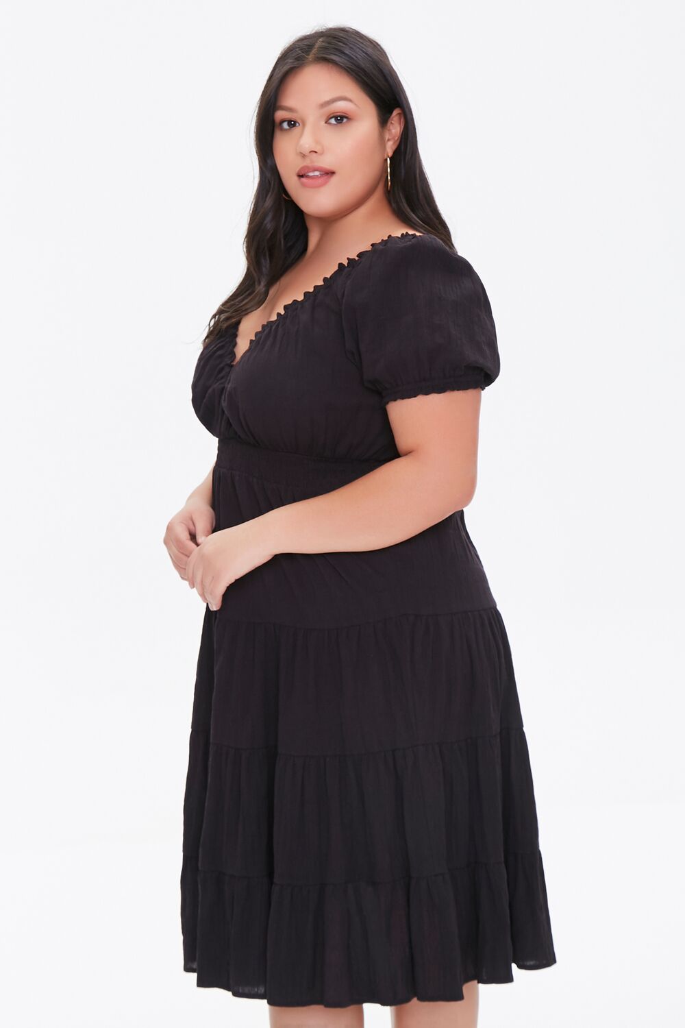 Plus Size Tiered Ruffle-Trim Dress - Image 2