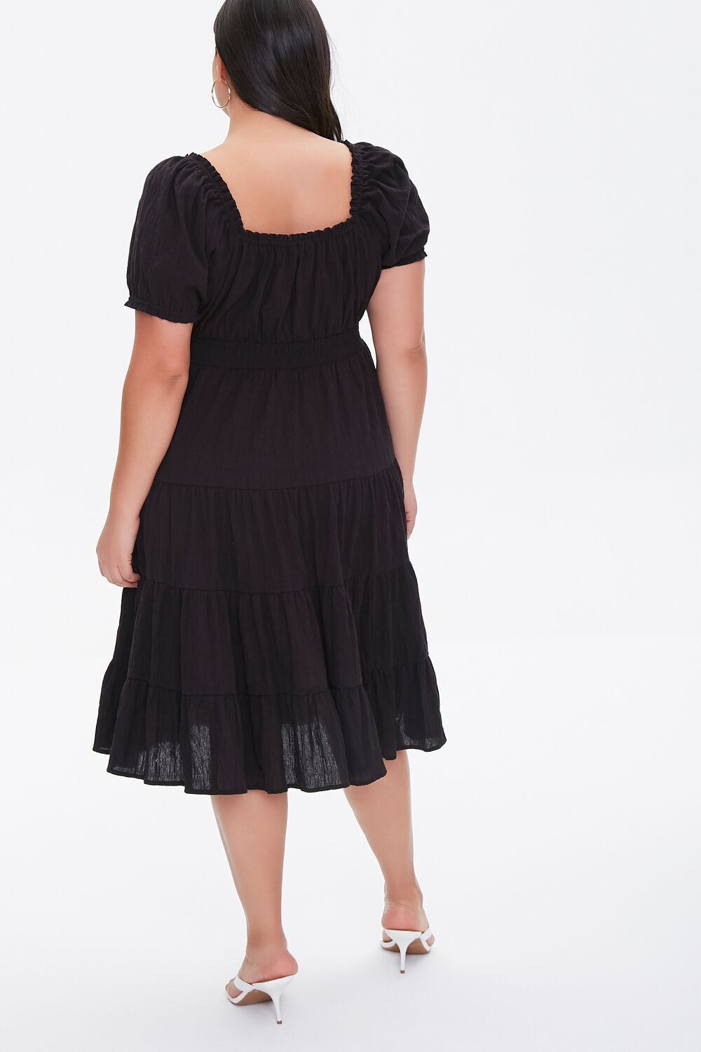 Plus Size Tiered Ruffle-Trim Dress - Image 3