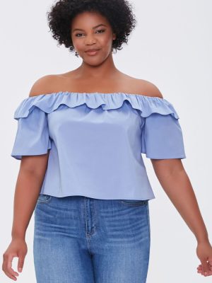 Plus Size Off-the-Shoulder Top
