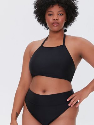 Plus Size High-Waist Bikini Bottoms
