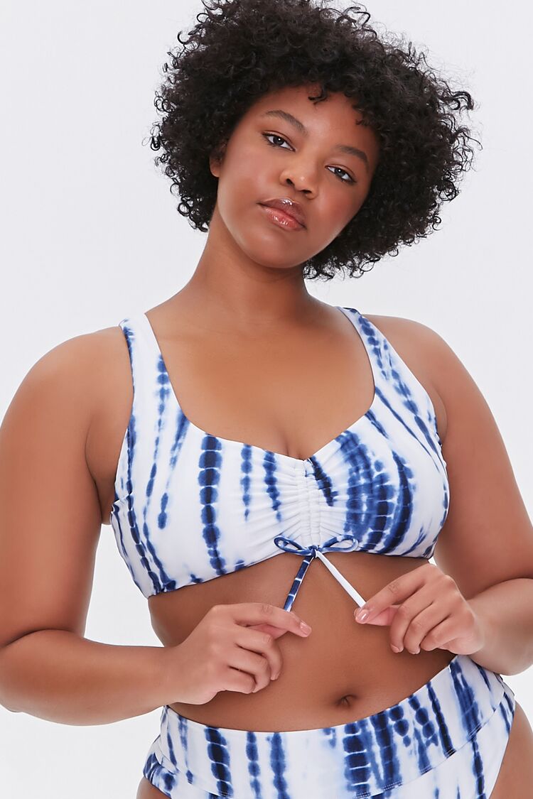 Plus Size Tie-Dye Bikini Top