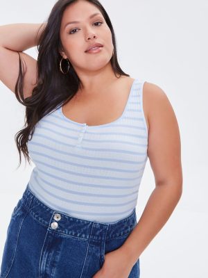 Plus Size Striped Tank Top