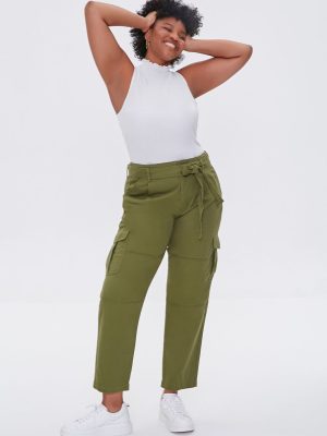 Plus Size Ankle Cargo Pants