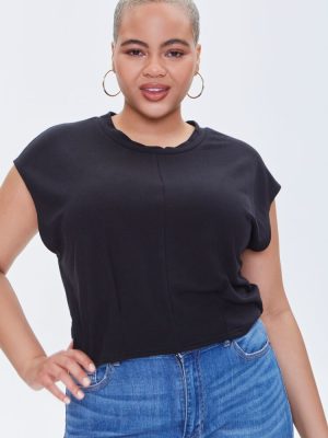 Plus Size Cap-Sleeve Tee