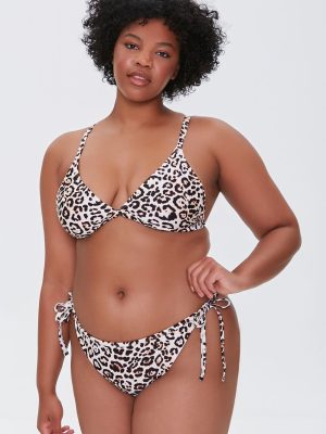 Plus Size Leopard Bikini Bottoms