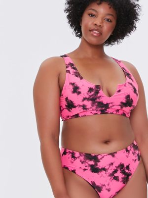 Plus Size Tie-Dye Bikini Bottoms