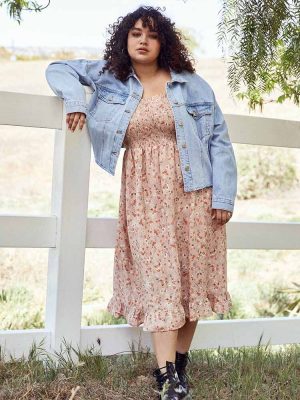 Plus Size Floral Print Dress
