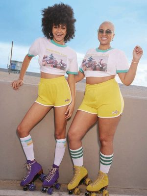 Plus Size Moxi Skates Ringer Tee