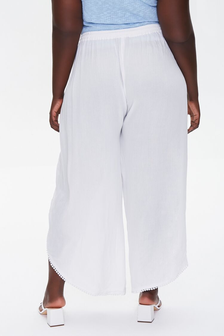 Plus Size Crochet-Trim Tassel Pants - Image 9