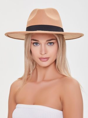 Pinched Ribbon-Trim Fedora